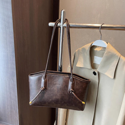 🎁Ingyenes ajándék-medálja🔥Kedvezményes ár👜 Vintage PU válltáska – Időtálló elegancija minden napra!