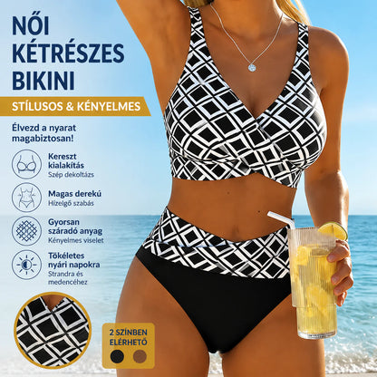 🩱 Unod az egyszerű fürdőruhákat? Magas Derekú Kétrészes Női Bikini