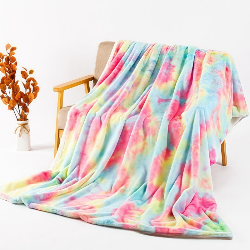 ☁️ Cozy up with this lovely blanket! Ultra-Soft Tie-Dye Plush Throw Blanket