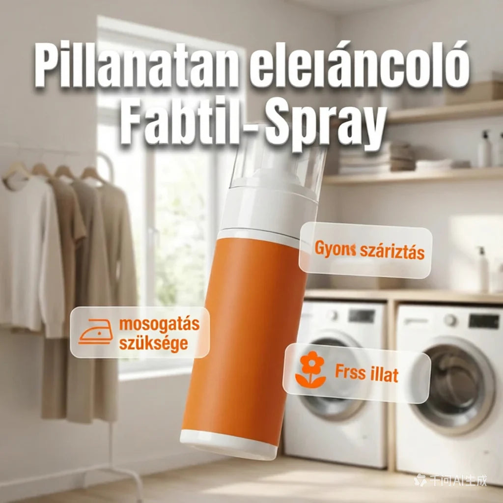 👕 Többé nem kell órákat vasalnod a gyűrött ruháidon! 🔥 Azonnali hatású ránctalanító spray ruhákhoz