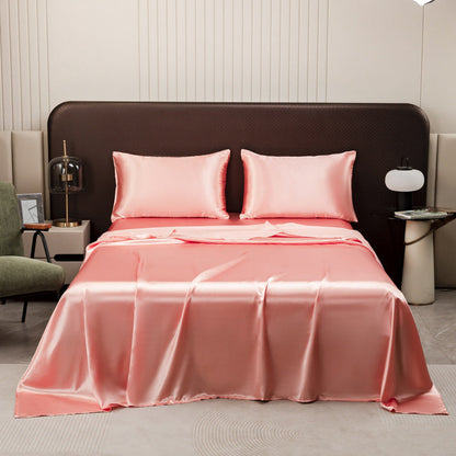 🛏️ Elegáns és puha kényelem a hálószobában! Egyszínű szatén ágynemű