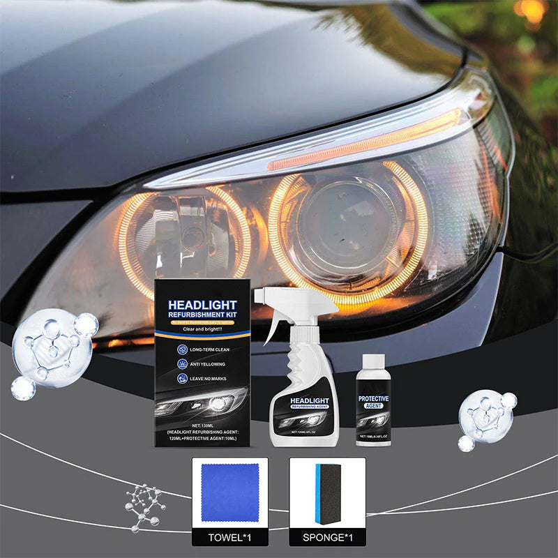 🚘✨Fényszórójavító készlet, kifejezetten régebbi autómodellekhez