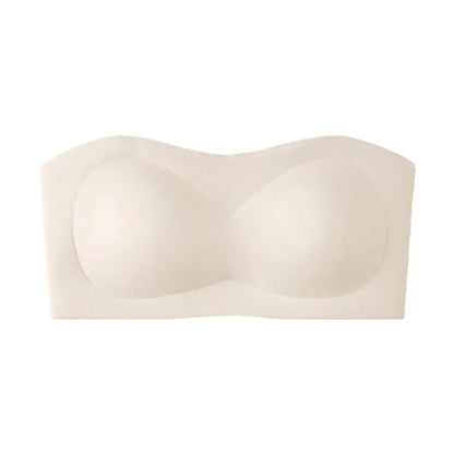 💞Női vállpánt nélküli melltartók, push-up bandeau melltartók, csúszásmentes, merevítő nélküli, párnázott melltartók, varratmentes, kényelmes csőmelltartók