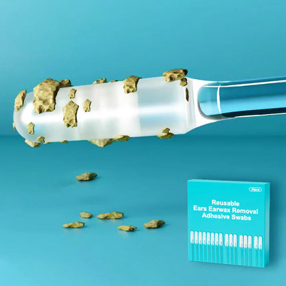 🔥🔥48+24 ingyenes👂 Biztonságos, fájdalommentes fültisztítás!🌱 Környezetbarát fültisztító tampon – Mosható, többcélú használat felnőtteknek, babáknak és állatoknak!