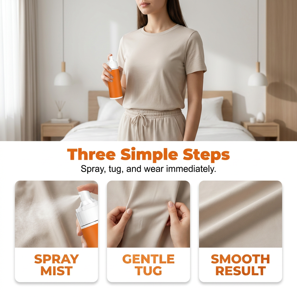 🔥 Azonnali hatású ránctalanító spray ruhákhoz