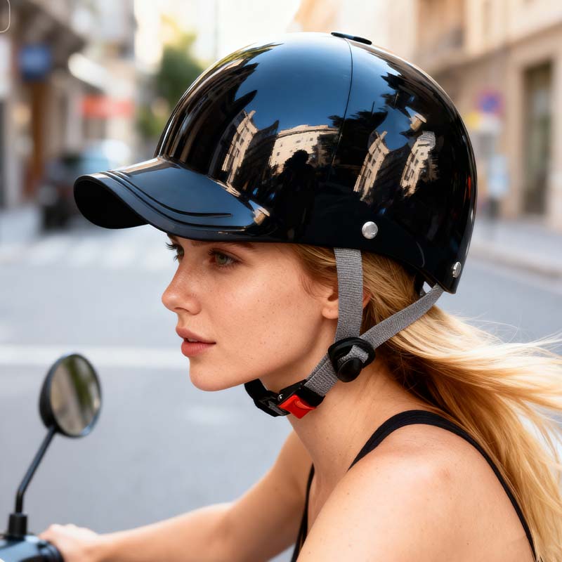 🔥 Unisex Baseboll Sapka Stílusú Motorkerékpár Sisak 🏍️🧢