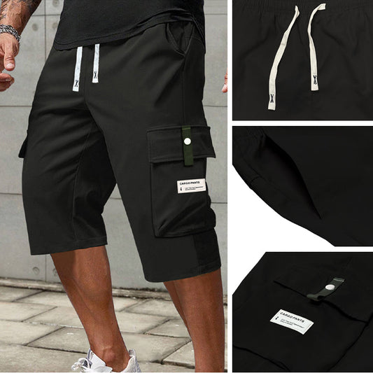 👖 Férfi capri cargo nadrág húzózsinórossal – Alkalmi, multifunkciós, kényelmes