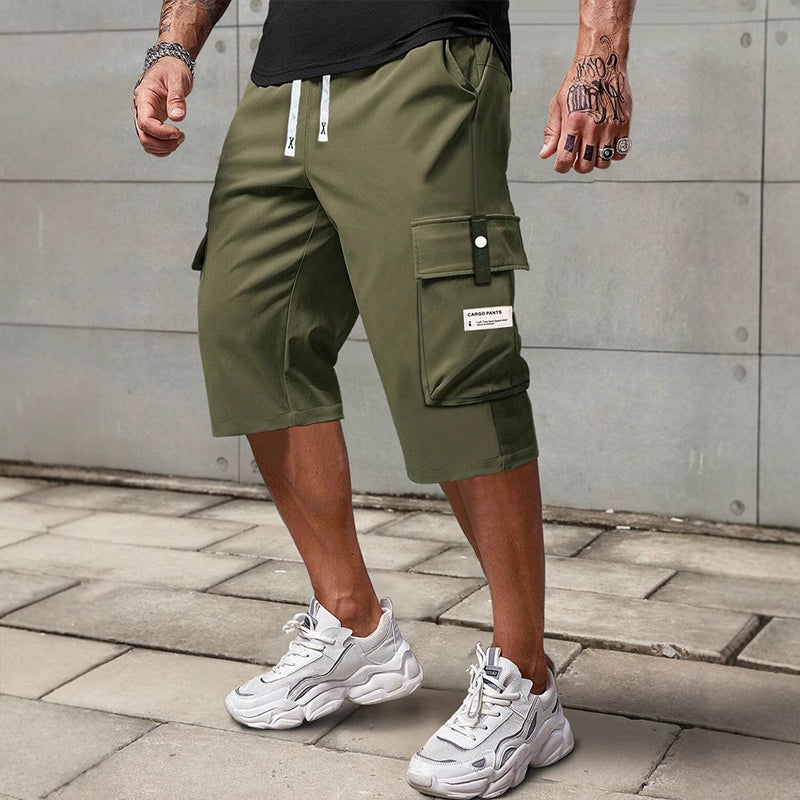 👖 Férfi capri cargo nadrág húzózsinórossal – Alkalmi, multifunkciós, kényelmes