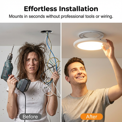 🔥🔋 Újratölthető LED Mozgásérzékelős Mennyezeti Fény 💡✨