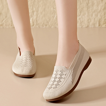 Kényelmes könnyű viselet minden napra👌 🦶🌬️ Női légáteresztő kötött slip-on cipő ❄️🌿