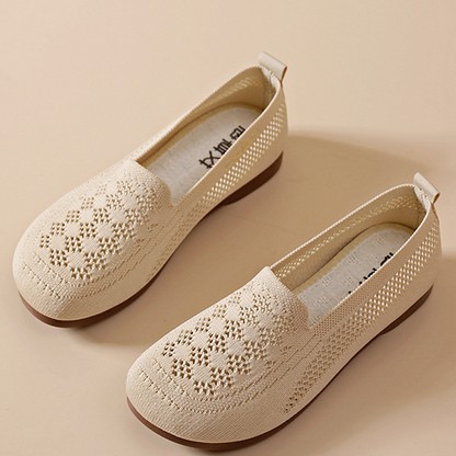 Kényelmes könnyű viselet minden napra👌 🦶🌬️ Női légáteresztő kötött slip-on cipő ❄️🌿