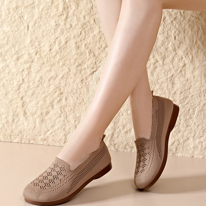 Kényelmes könnyű viselet minden napra👌 🦶🌬️ Női légáteresztő kötött slip-on cipő ❄️🌿