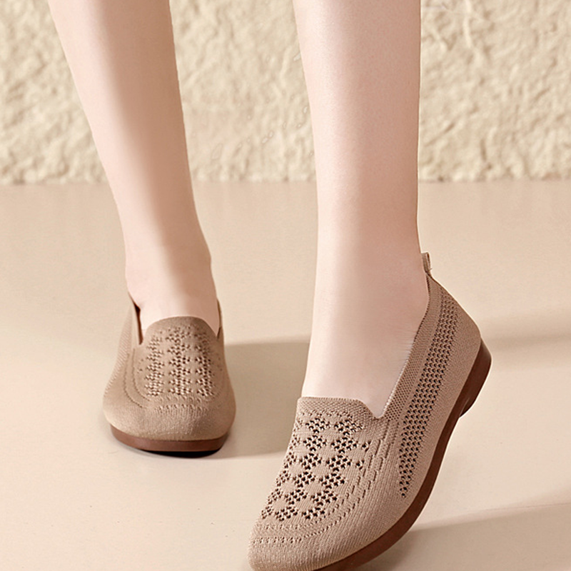 Kényelmes könnyű viselet minden napra👌 🦶🌬️ Női légáteresztő kötött slip-on cipő ❄️🌿
