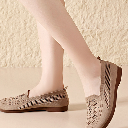 Kényelmes könnyű viselet minden napra👌 🦶🌬️ Női légáteresztő kötött slip-on cipő ❄️🌿