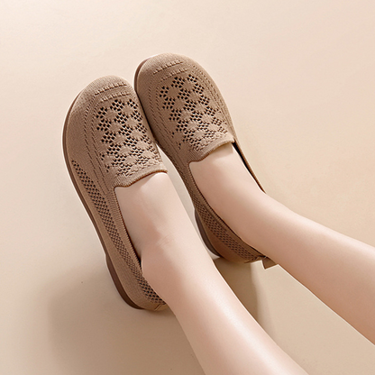 Kényelmes könnyű viselet minden napra👌 🦶🌬️ Női légáteresztő kötött slip-on cipő ❄️🌿