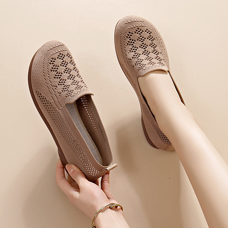 Kényelmes könnyű viselet minden napra👌 🦶🌬️ Női légáteresztő kötött slip-on cipő ❄️🌿