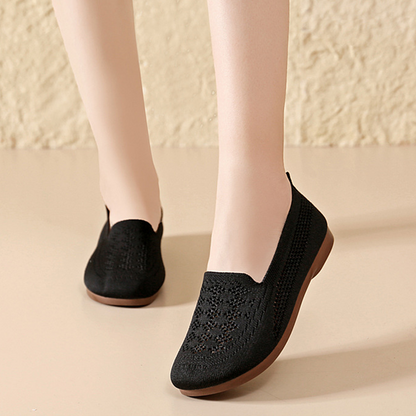 Kényelmes könnyű viselet minden napra👌 🦶🌬️ Női légáteresztő kötött slip-on cipő ❄️🌿