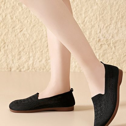 Kényelmes könnyű viselet minden napra👌 🦶🌬️ Női légáteresztő kötött slip-on cipő ❄️🌿