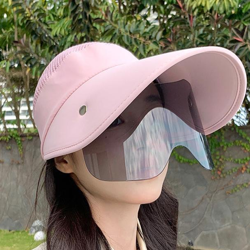 ☀️Védd bőrödet a káros napsugárzástól! 🧢🌞 Széles karimájú napellenzős sapka arcvédővel 💨