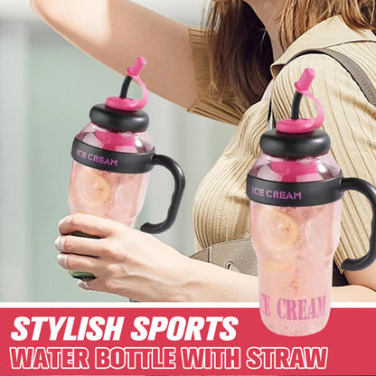 🏃‍♀️ Stílusos, nagy űrtartalmú sportkulacs szívószállal – Kényelmes hidratálás és modern dizájn 🏋️‍♀️💧