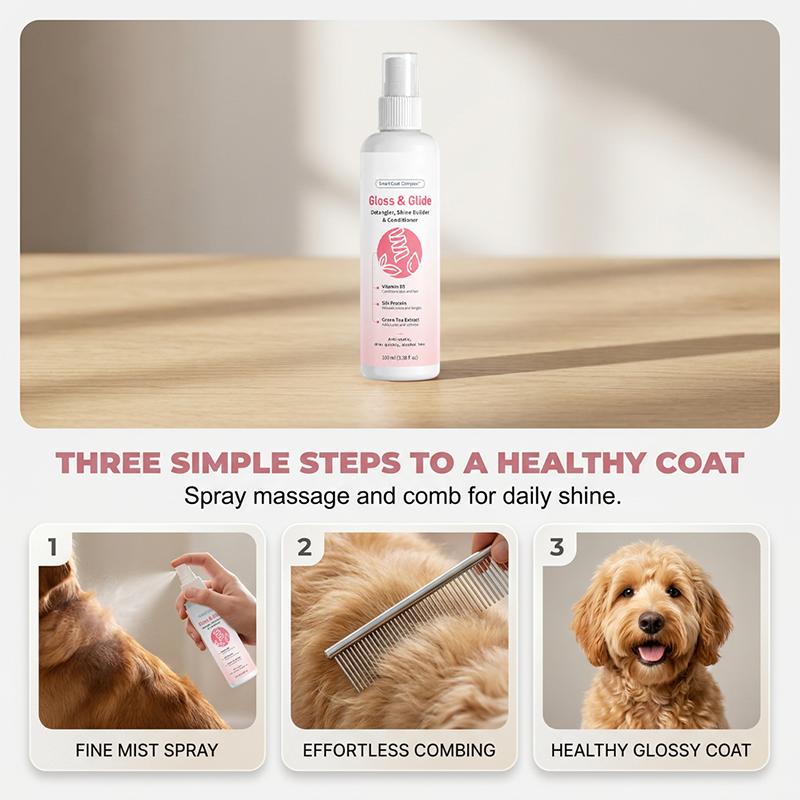 🐾 Öblítés nélküli 3 az 1-ben állatápoló spray – tisztít, szagtalanít és kibontja a szőrcsomókat – utánvéttel 🎯